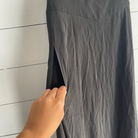 NWT L'AGENCE Elsa Maxi Dress in Washed Black - Picture 5 of 8